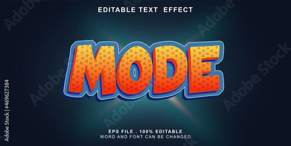 Obraz text effect editable mode