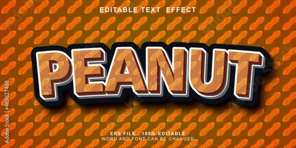 Obraz text effect editable peanut