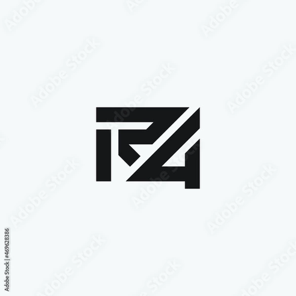 Obraz Vector initial letter R4 monogram logo design.