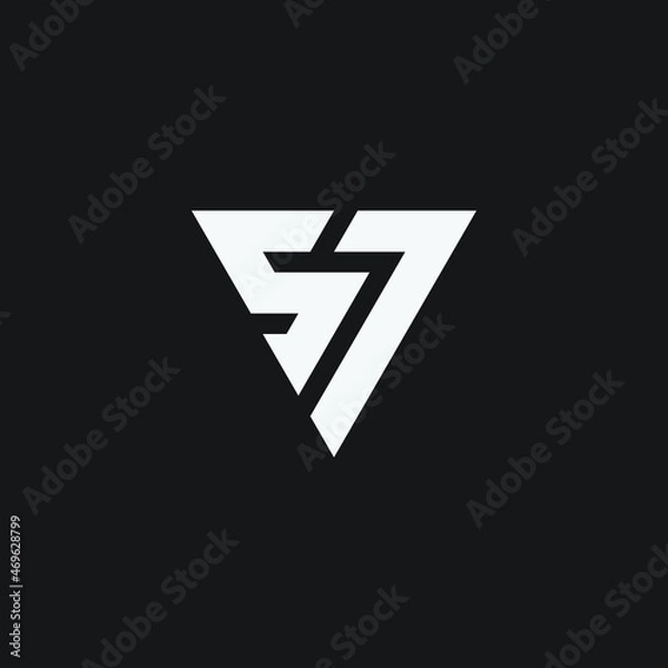 Obraz Vector initial S7 letter monogram logo template.