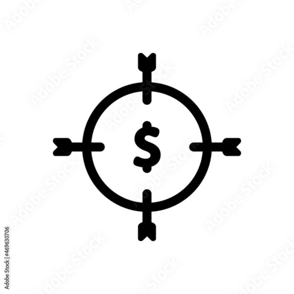 Fototapeta Target Icon - Vector Illustration .
