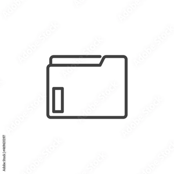 Obraz Folder file line icon