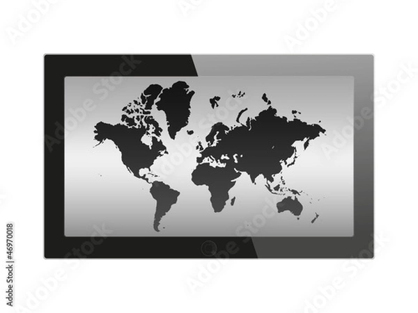 Fototapeta Generic tablet pc on white background.