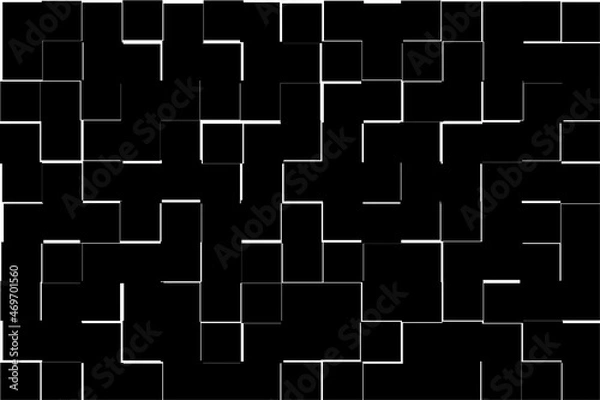 Fototapeta white labyrinth on a black background