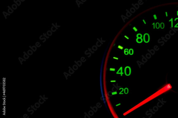 Obraz speedometer on car dashboard