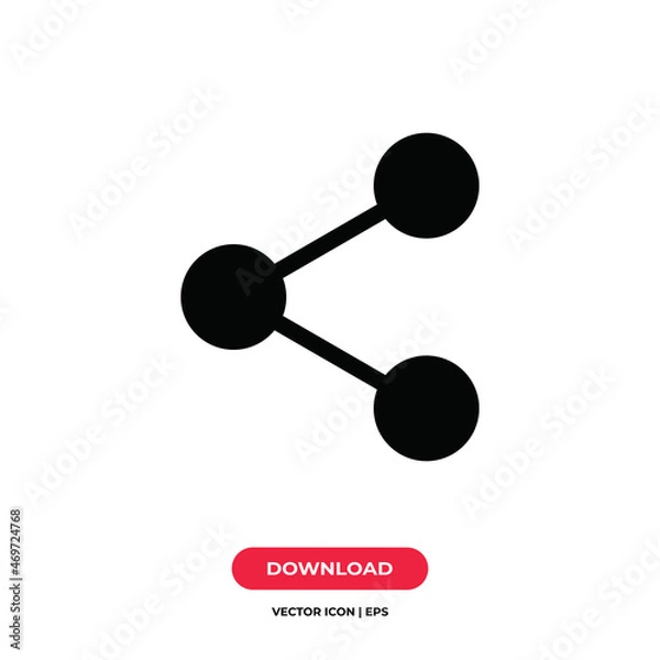 Obraz Share icon vector. Share sign