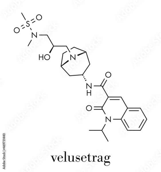 Fototapeta Velusetrag gastroparesis drug molecule. Skeletal formula.