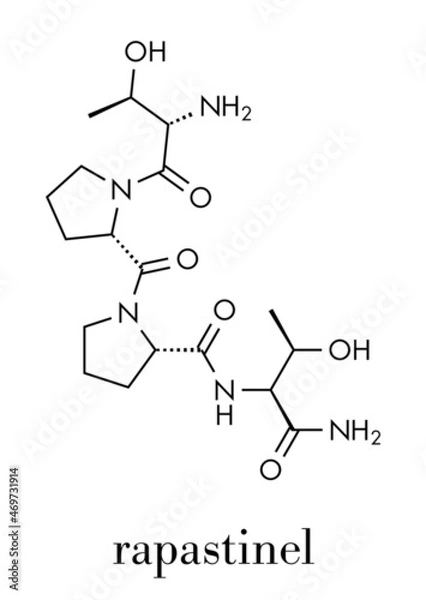 Fototapeta Rapastinel drug molecule. Skeletal formula.