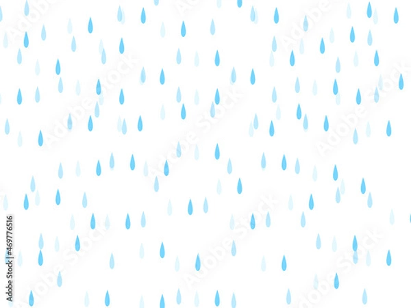 Obraz フラットな雨模様の背景【白】