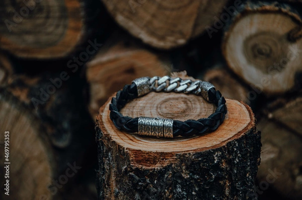 Fototapeta jewelry on a wood background