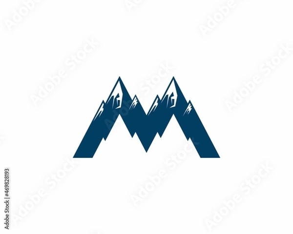 Obraz Mountain forming M Letter logo