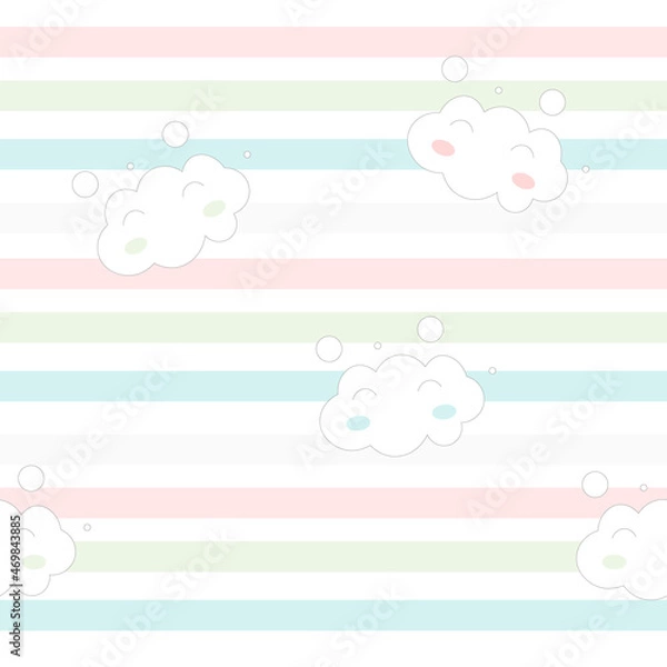 Fototapeta Clouds seamless pattern.Vector illustration