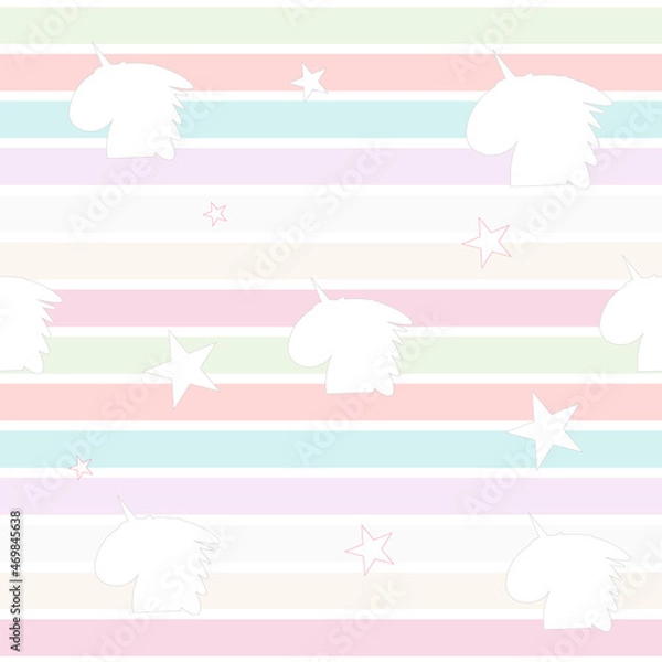 Obraz Cute unicorn semaless pattern.Vector illustration