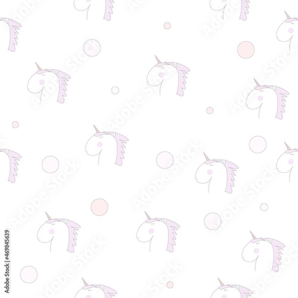 Obraz Cute unicorn semaless pattern.Vector illustration