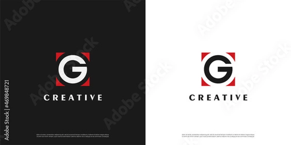Obraz letter G logo design, Minimalist G initial based vector icon.