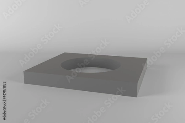 Obraz 3D white abstract background. 3S rendering. 3D illustration