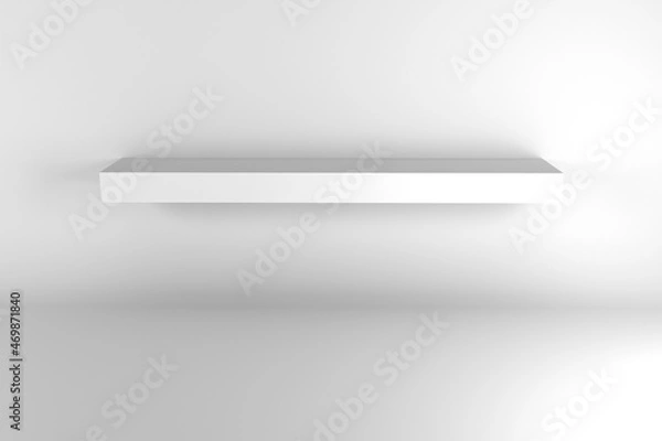 Obraz 3D white abstract background. 3S rendering. 3D illustration