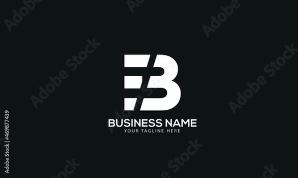 Obraz Alphabet EB or BE abstract monogram vector logo template
