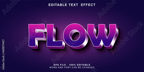 Obraz text effect editable flow