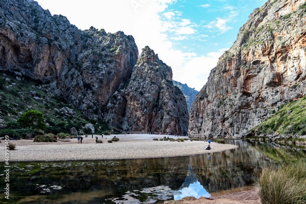 Obraz river and mountains