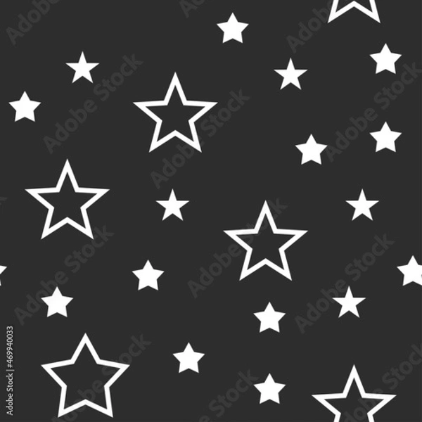 Fototapeta Star icons seamless pattern. Texture background with stars.