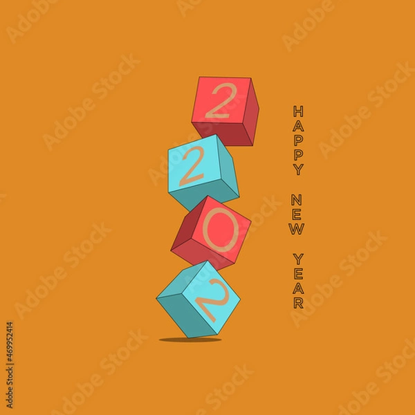 Obraz 2022 box background falling