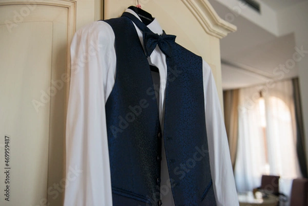 Fototapeta Abito sposo blu