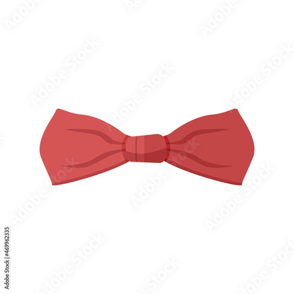 Obraz Vector Flat Design Red Bow Tie. Vector illustration