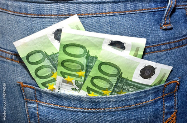 Obraz Billetes en el bolsillo