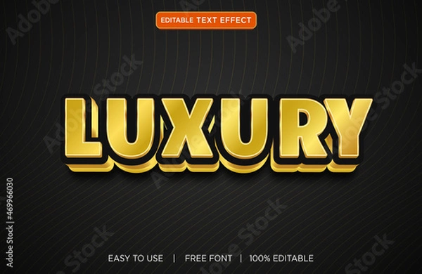 Fototapeta Luxury editable text effect design with a premium vector with background