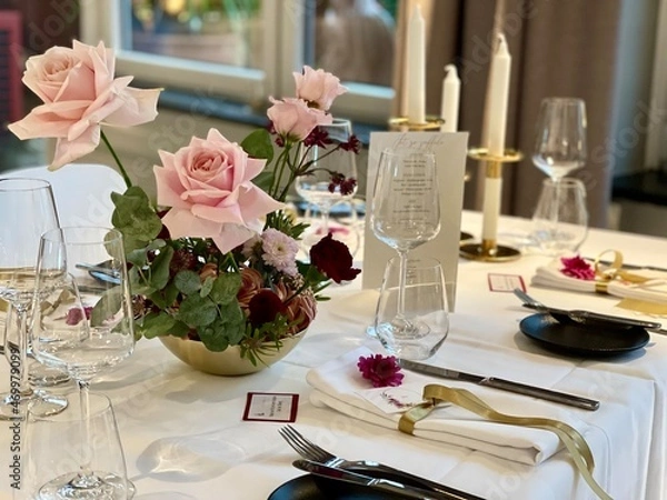 Fototapeta wedding table setting