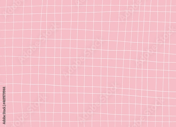 Fototapeta Modern pink grid background. Vector hand drawn texture backdrop.	
