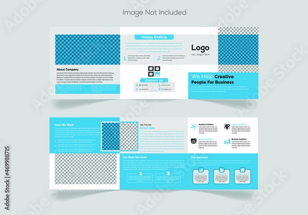 Obraz Creative corporate modern business trifold brochure template, trifold layout, a4 size brochure