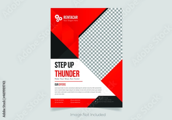 Obraz Abstract Car Business Flyer or brochure Template, Corporate Flyer template vector for car washing