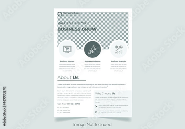 Obraz Business Flyer Corporate Flyer Template Geometric shape Flyer Circle Abstract Colorful concepts