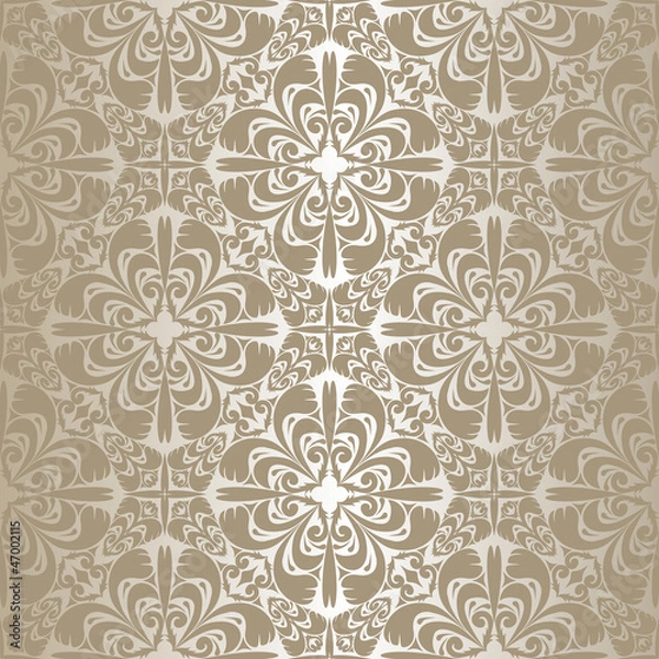 Fototapeta Silver seamless wallpaper.