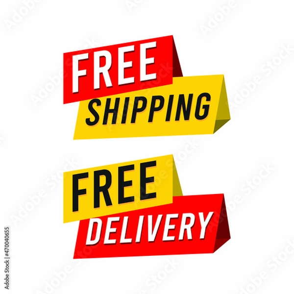 Obraz Free delivery and free shipping icon modern design template.
