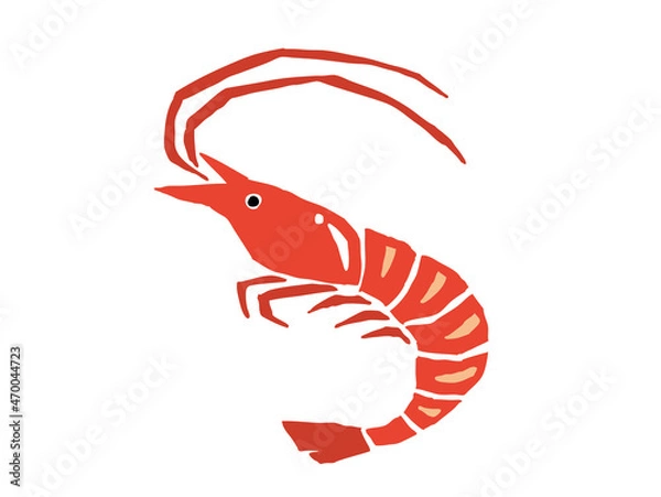 Obraz エビ　レトロなベクターイラスト