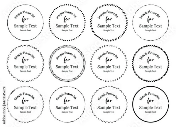 Obraz シンプルな使いやすい丸枠1