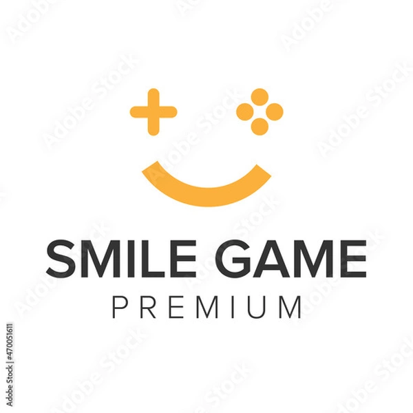 Obraz smile game logo icon vector template