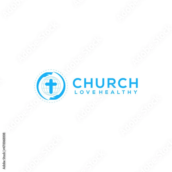 Fototapeta church logo design vector