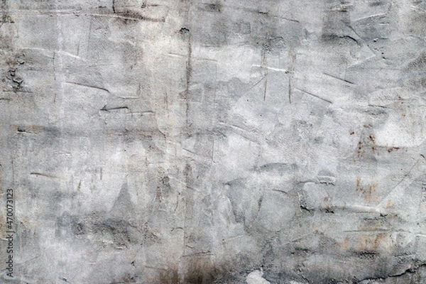 Obraz Poor quality of work on leveling concrete walls. Concrete wall with traces of alignment background. 