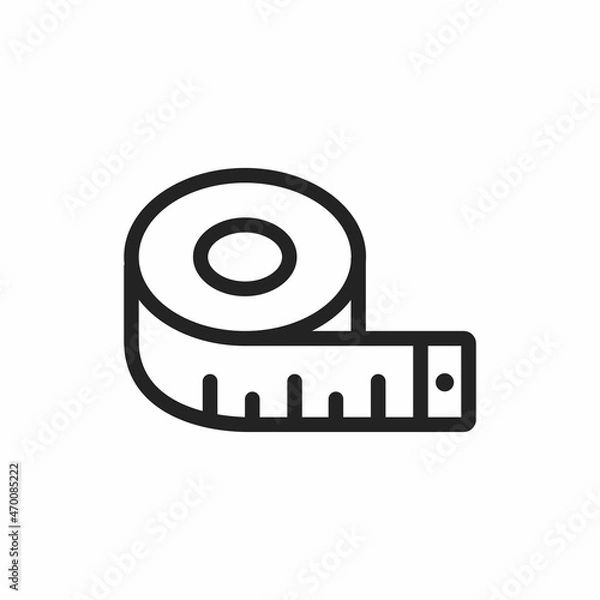 Fototapeta Size chart icon. Size chart flat style isolated on a white background - stock vector.