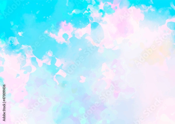 Obraz 幻想的な水彩の水色テクスチャ背景
