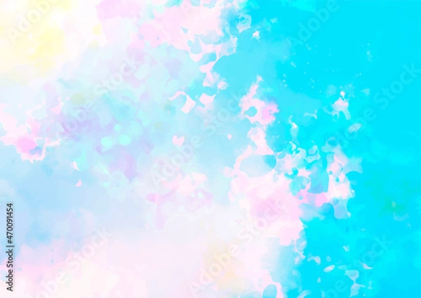 Obraz 幻想的な水彩の水色テクスチャ背景

