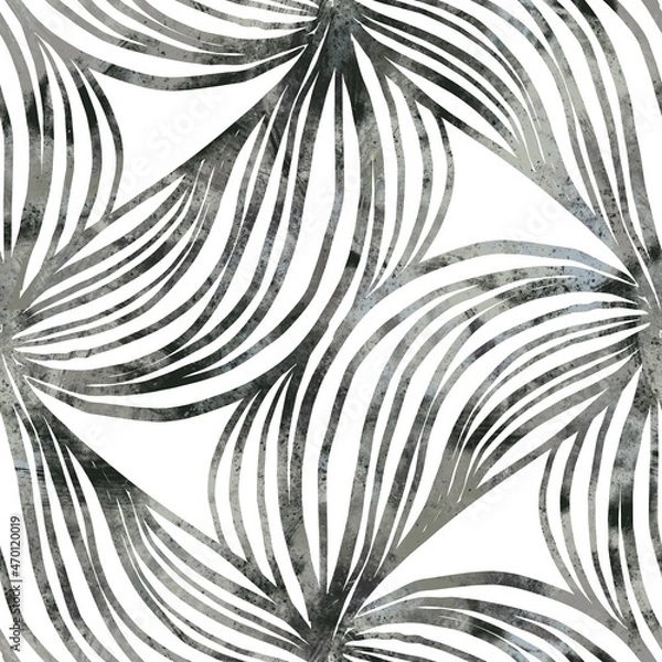 Fototapeta Seamless neutral and white grungy classic abstract surface pattern design for print. High quality illustration. Monochrome earth colored design with white pattern design overlay. Repeat graphic swatch