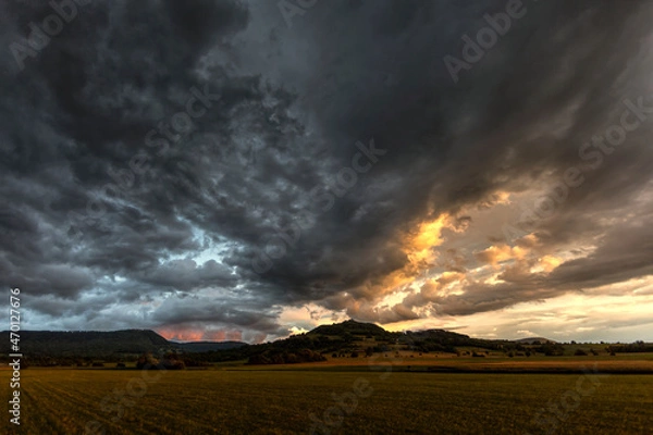 Obraz Gewitterwolken über der Schwäbischen Alb 