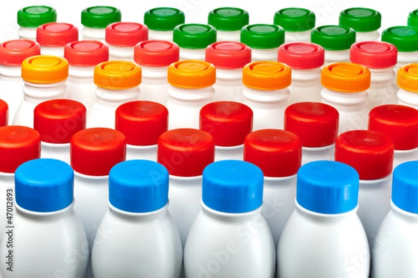 Obraz yogurt bottles