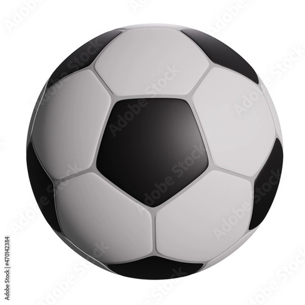 Fototapeta Realistic soccer ball isolated 3d rendering
