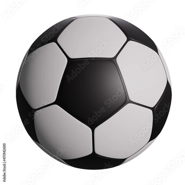 Fototapeta Realistic soccer ball isolated 3d rendering